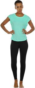 img 3 attached to 🏋️ IcyZone Women's Workout Tops with Cap Sleeves - Ideal for Fitness, Gym, Yoga, Running, and Exercise - T-Shirt