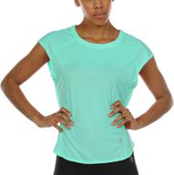 🏋️ icyzone women's workout tops with cap sleeves - ideal for fitness, gym, yoga, running, and exercise - t-shirt логотип