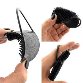 img 1 attached to 🧴 GBS Head Shampoo Brush: Hair Growth Massager, Anti-Dandruff Scalp Care Brush for Curly and Dry Hair - Travel Pack 3 (1 Black, 2 Grey)