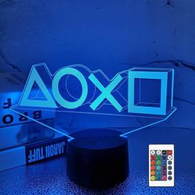 img 4 attached to 🎮 Lampeez 3D Night Light, Game LED Illusion Lamps - 16 Colors USB Charging Lighting with Remote Control Dimmable - Ideal for Christmas, Birthdays, and Gaming Room Decor - Perfect Gamer Gift for Kids and Game Players