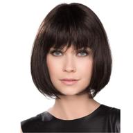 stylish blonde unicorn brown bob wig with soft straight human hair and bangs for women logo