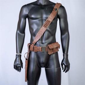 img 3 attached to 🔫 Leather Mandalorian Holster Costume for Cosplay