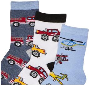 img 2 attached to 🛒 Покупай сейчас: Носки для мальчиков Jefferies Socks, 6 пар в упаковке с рисунками поездов, грузовиков и машин!