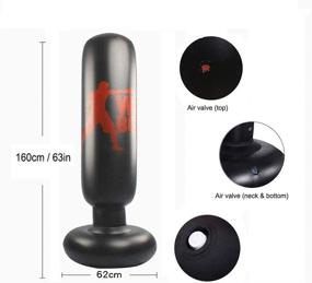 img 2 attached to Inflatable Freestanding Punching Heavy Bag: Fitness Boxing Target Bag for Kids and Adults