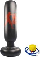 inflatable freestanding punching heavy bag: fitness boxing target bag for kids and adults logo