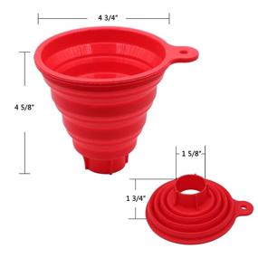 img 3 attached to 👍 Convenient KongNai Silicone Collapsible Funnel: Foldable & Versatile Jar Funnel for Canning, Transferring Liquids & Solids, Food Grade & Durable (1 Size)