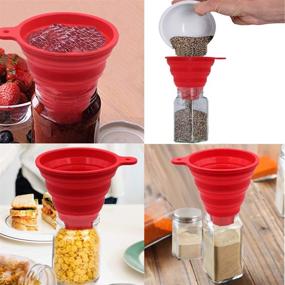 img 2 attached to 👍 Convenient KongNai Silicone Collapsible Funnel: Foldable & Versatile Jar Funnel for Canning, Transferring Liquids & Solids, Food Grade & Durable (1 Size)