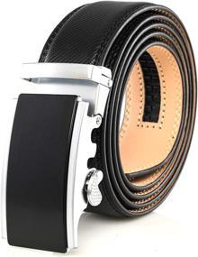 img 3 attached to XAvoe Leather Ratchet Automatic Adjustable Men's Accessories for Belts