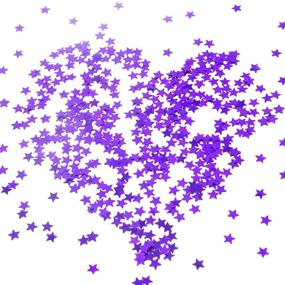 img 3 attached to Sparkling Purple Glitter Star Sequin Confetti - 60g (2.1 Ounce), 6mm Size - Ideal for Nail Art, Weddings, Birthdays, Parties, and Festival Decorations