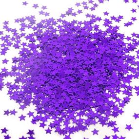 img 4 attached to Sparkling Purple Glitter Star Sequin Confetti - 60g (2.1 Ounce), 6mm Size - Ideal for Nail Art, Weddings, Birthdays, Parties, and Festival Decorations
