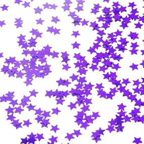 img 2 attached to Sparkling Purple Glitter Star Sequin Confetti - 60g (2.1 Ounce), 6mm Size - Ideal for Nail Art, Weddings, Birthdays, Parties, and Festival Decorations