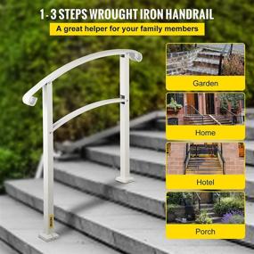 img 3 attached to Enhance Safety with Happybuy 1 or 3 Steps Handrail in White