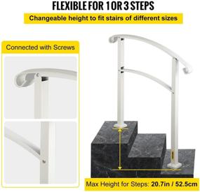 img 2 attached to Enhance Safety with Happybuy 1 or 3 Steps Handrail in White