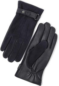 img 4 attached to 🧤 Premium Lambskin Leather Touchscreen Men's Accessories for Winter Gloves & Mittens with Italian Influence