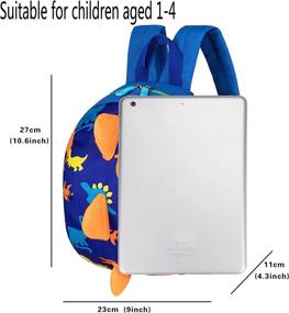 img 3 attached to 🦖 Dinosaur Toddler Backpack with Safety Leash - A Secure and Stylish Pick for Kids' Backpacks