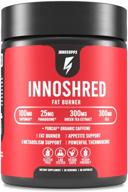 🔥 inno shred - daytime fat burner with 100mg capsimax, grains of paradise, organic caffeine, green tea extract, appetite suppressant, weight loss support (60 veggie capsules) - enhanced with stimulants logo
