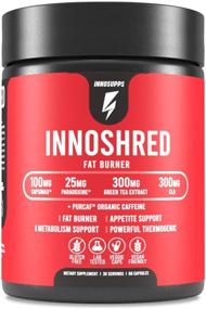 img 4 attached to 🔥 Inno Shred - Daytime Fat Burner with 100mg Capsimax, Grains of Paradise, Organic Caffeine, Green Tea Extract, Appetite Suppressant, Weight Loss Support (60 Veggie Capsules) - Enhanced with Stimulants