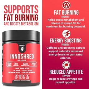 img 1 attached to 🔥 Inno Shred - Daytime Fat Burner with 100mg Capsimax, Grains of Paradise, Organic Caffeine, Green Tea Extract, Appetite Suppressant, Weight Loss Support (60 Veggie Capsules) - Enhanced with Stimulants