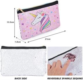 img 2 attached to Glittering WERNNSAI Unicorn Makeup Bag – Perfect Glamorous Organizer