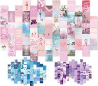 📸 witibo wall aesthetic collage kit - 60 soft pink pictures for dorm room decor, millennial pink collage photo kit for teens and young adults | vsco aesthetic posters logo
