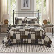 🏕️ timber-inspired reversible quilt cabin lifestyle set - full/queen size - 3 piece - madison park logo