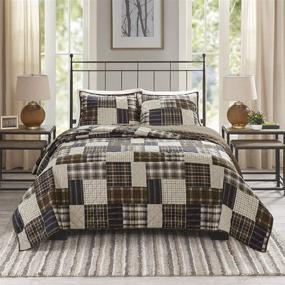 img 4 attached to 🏕️ Timber-inspired Reversible Quilt Cabin Lifestyle Set - Full/Queen Size - 3 Piece - Madison Park
