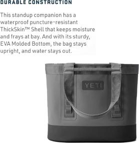img 1 attached to 👜 YETI Camino 35 Carryall: Waterproof Boat & Beach Tote Bag with Internal Dividers - Durable, All-Purpose Utility in Storm Gray