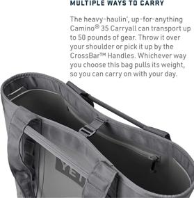 img 2 attached to 👜 YETI Camino 35 Carryall: Waterproof Boat & Beach Tote Bag with Internal Dividers - Durable, All-Purpose Utility in Storm Gray