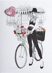 img 2 attached to 🚴 NIQUEA.D Bike Girl Happy Birthday Card (NB-0195): Express Your Wishes with Delight!