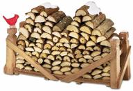 🌲 natural wood log pile figurine for department 56 village collections – 3 inch multicolor accessory logo