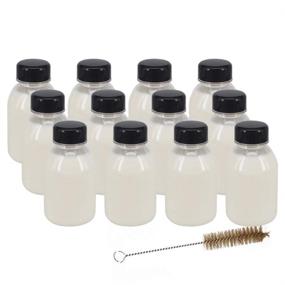 img 4 attached to 🍶 Black Food Service Equipment & Supplies - Clear Plastic Juice Bottles