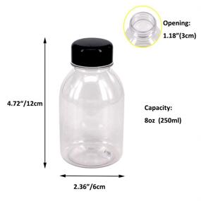 img 3 attached to 🍶 Black Food Service Equipment & Supplies - Clear Plastic Juice Bottles