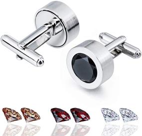 img 4 attached to AMITER Removeable Swarovski Crystal Cufflinks