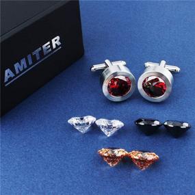 img 2 attached to AMITER Removeable Swarovski Crystal Cufflinks