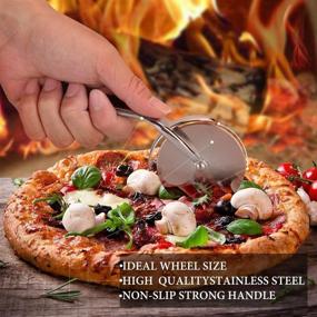 img 2 attached to 🍕 Effortlessly Slice Pizza with JmeGe Stainless Steel Pizza Cutter Wheel - Ergonomic Anti-Slip Grip Handle