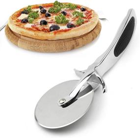 img 4 attached to 🍕 Effortlessly Slice Pizza with JmeGe Stainless Steel Pizza Cutter Wheel - Ergonomic Anti-Slip Grip Handle