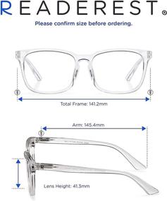 img 1 attached to 👓 Clear Blue Light Blocking Reading Glasses with 0.50 Magnification - Readerest