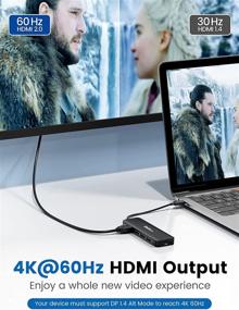 img 2 attached to 🔌 Dockteck USB-C Multiport Adapter: 4K 60Hz HDMI, 100W PD, 3 USB 3.0 Ports for MacBook Pro/Air M1, iPad Pro, Surface Pro & More