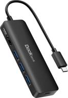 🔌 dockteck usb-c multiport adapter: 4k 60hz hdmi, 100w pd, 3 usb 3.0 ports for macbook pro/air m1, ipad pro, surface pro & more логотип