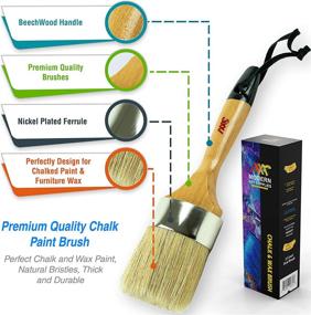 img 3 attached to 🖌️ Chalk Wax Paint Brush 2.5" for Painting Home Décor Cabinets, Stencils, and Wooden Items - Natural Pure Bristles - Large Oval Brush Compatible with Anni Sloan Chalk Paint