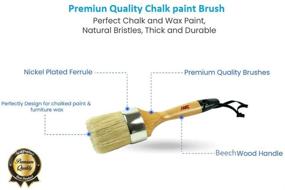 img 2 attached to 🖌️ Chalk Wax Paint Brush 2.5" for Painting Home Décor Cabinets, Stencils, and Wooden Items - Natural Pure Bristles - Large Oval Brush Compatible with Anni Sloan Chalk Paint