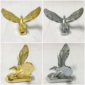 img 2 attached to 🦅 1 Pcs 3D Eagle Auto Car Front Cover Chrome Hood Ornament Sticker Badge Bonnet Car Decoration Styling Accessories