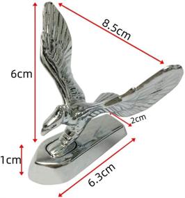 img 3 attached to 🦅 1 Pcs 3D Eagle Auto Car Front Cover Chrome Hood Ornament Sticker Badge Bonnet Car Decoration Styling Accessories
