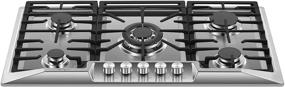 img 3 attached to 🔥 2020 Empava 36 Inch Gas Cooktop with 5 Italy Sabaf Sealed Burners - NG/LPG Convertible in Stainless Steel
