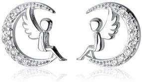 img 4 attached to 👼 Stylish and Hypoallergenic Guardian Angel Stud Earrings for Women and Teen Girls – Ideal for Weddings and Special Occasions