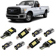 🚗 ibrightstar набор сверхярких светодиодных ламп для 1999-2016 f-250 f-350: интерьер, номерной знак, грузовое и дверное освещение. логотип