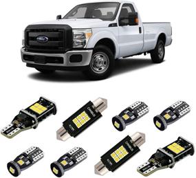 img 2 attached to 🚗 iBrightstar Набор сверхярких светодиодных ламп для 1999-2016 F-250 F-350: интерьер, номерной знак, грузовое и дверное освещение.