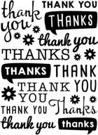 📁 embossing folder: scattered thank you design, dimensions 4.25 x 5.75 inches, by darice logo