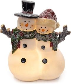 img 4 attached to ❄️ Enhance your Holiday Décor with VP Home Snowman Couple's Glowing LED Lights