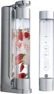 🍹 twenty39 qarbo - sparkling water maker and fruit infuser - premium carbonation machine with two 1l bpa free bottles - infuses flavor & carbonates beverages (chrome) логотип